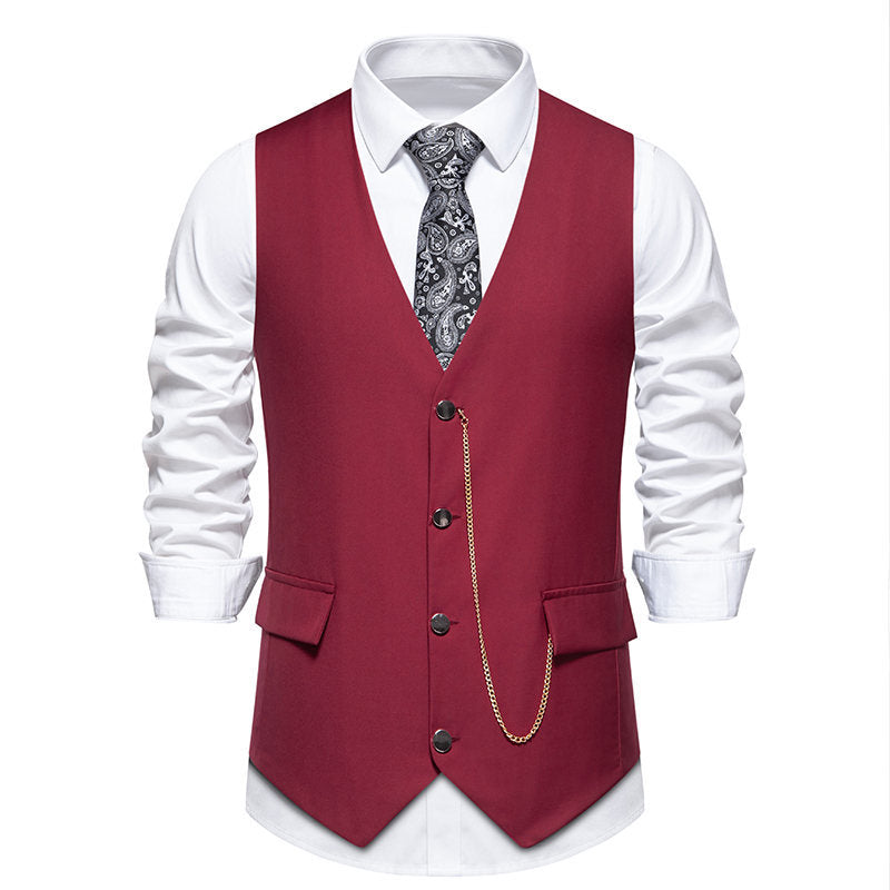 Herren elegante Weste mit feinen Details und modernen Akzenten Drune