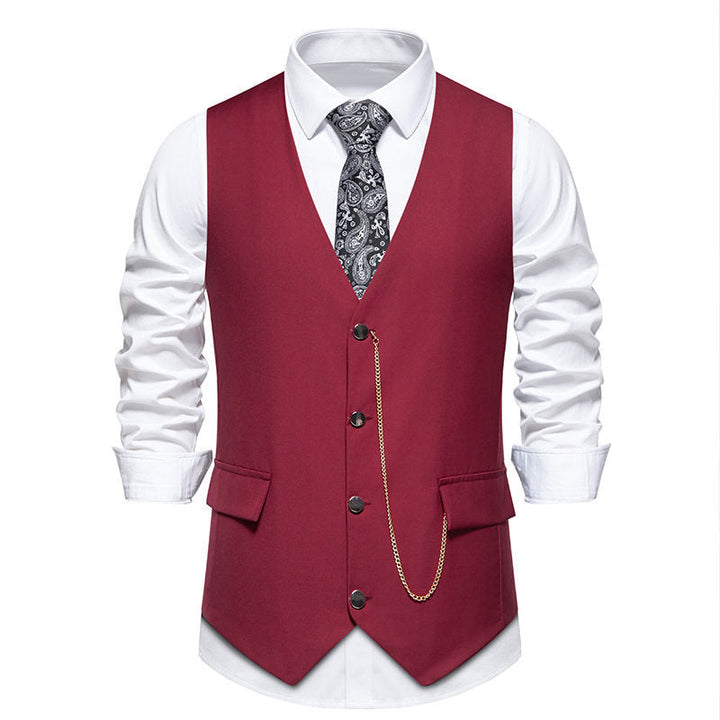 Herren elegante Weste mit feinen Details und modernen Akzenten Drune