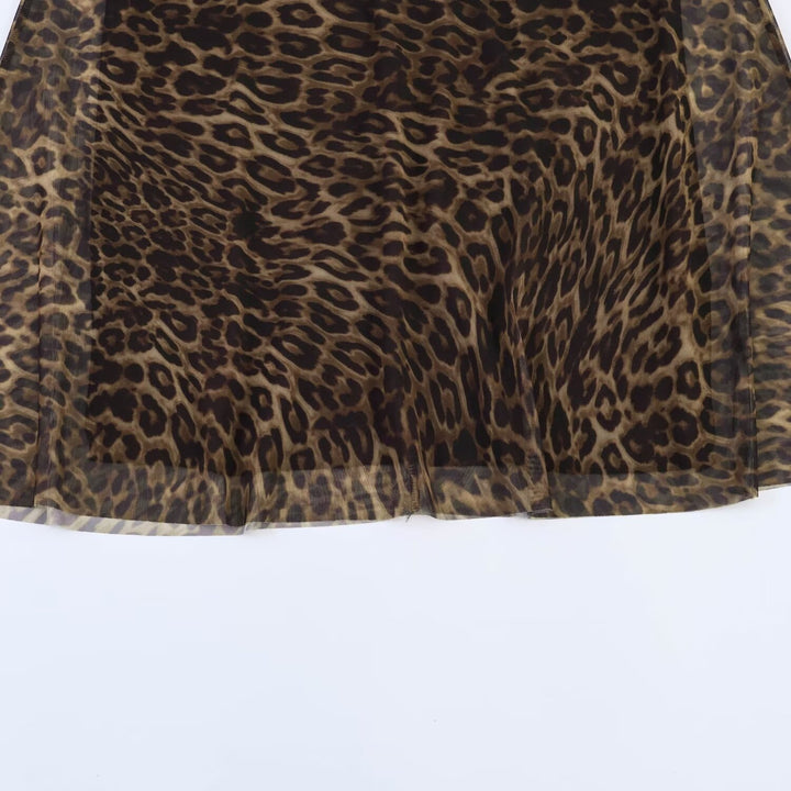 Damen Midirock im animalischen Design mit fließendem Schnitt und hohem Taillenbund Drune