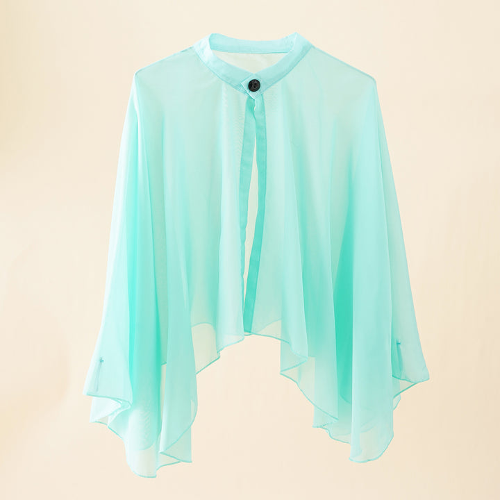 Damen Luftiger Chiffon-Kimono mit weit ausgestellten Ärmeln Drune