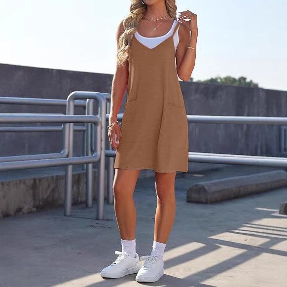 Damen Freizeitkleid mit praktischen Taschen und lockerem Schnitt Drune