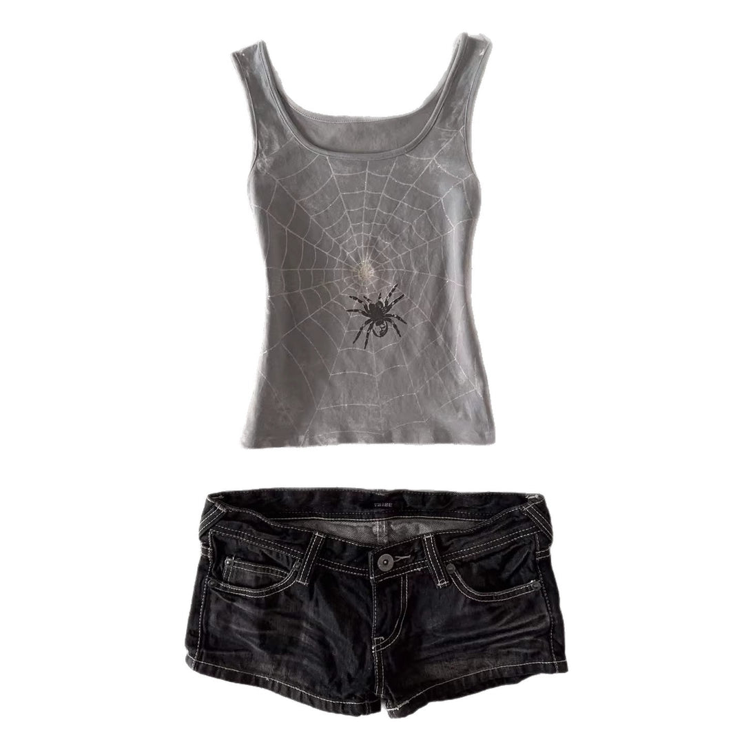Damen Denim-Shorts mit lässigem Cut und auffälligen Nähte Drune