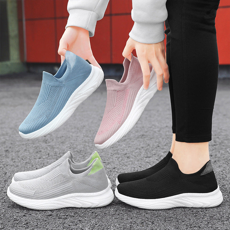 Damen nan nahtloser Strick-Sockensneaker mit extragel dämpfender Wave-EVA-Sohle Drune