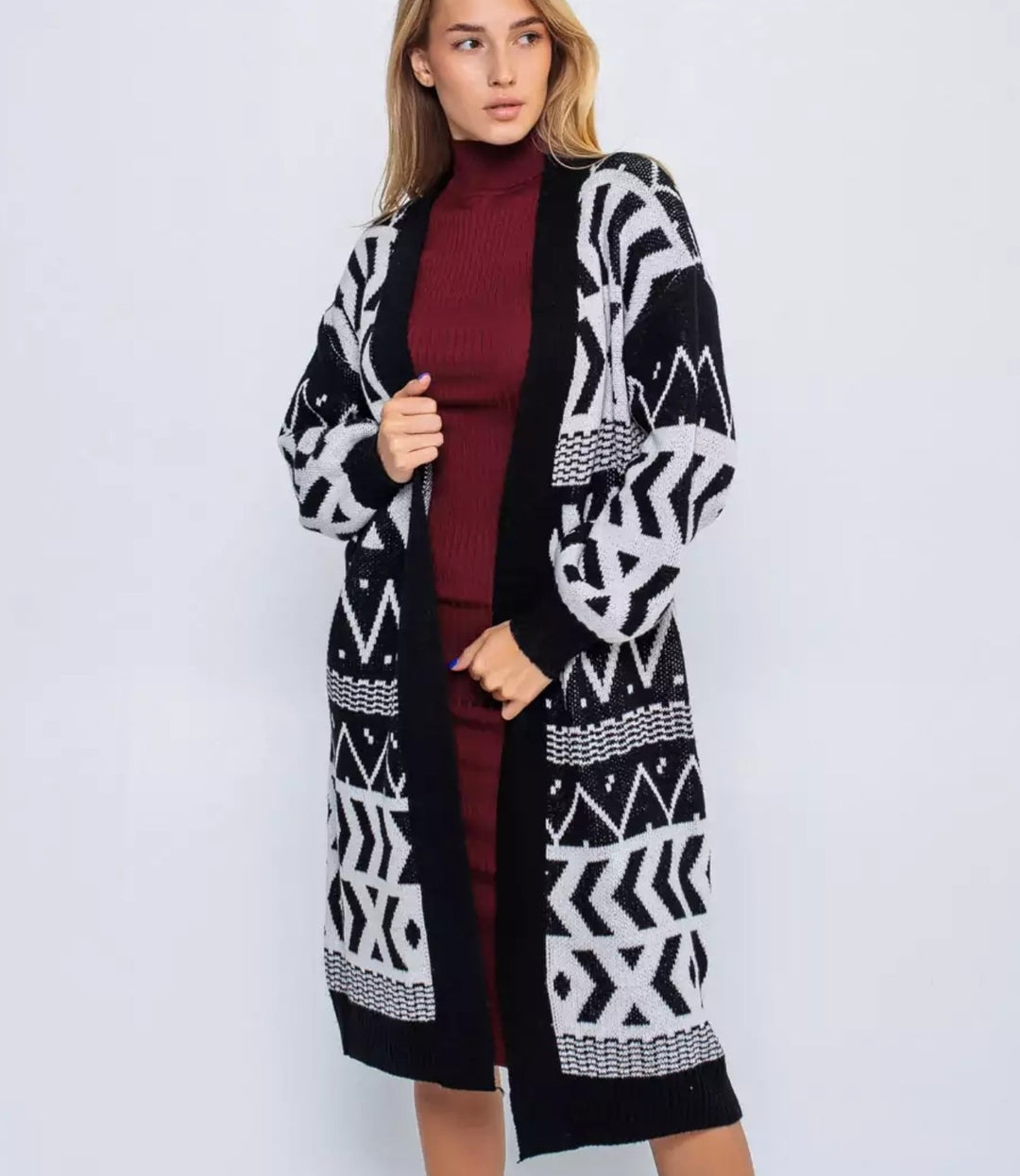Damen Strickjacke mit kreativem Muster und lässigem Schnitt Drune