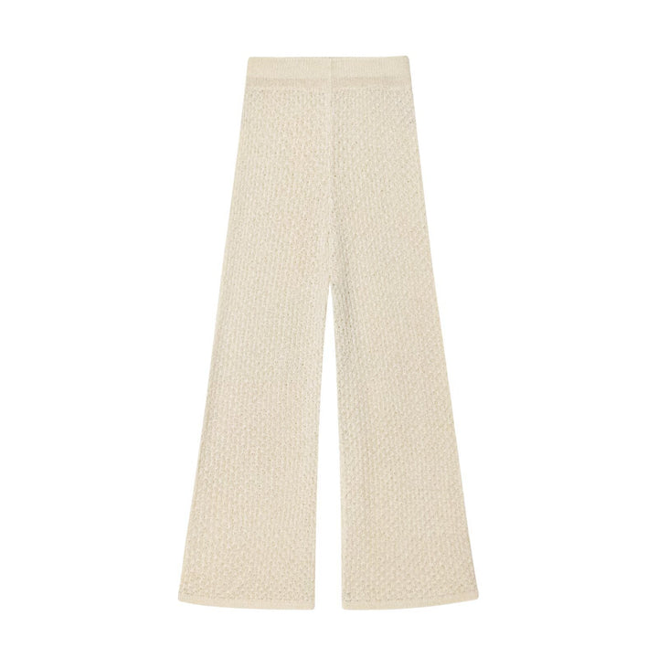Damen Weite, strukturierte Palazzo-Hose Drune