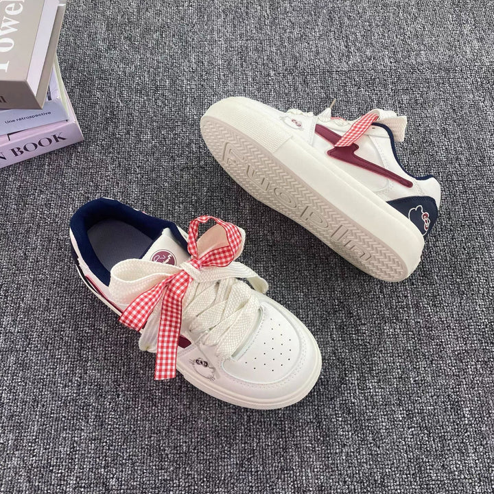 Damen Sneakers mit süßem Tierdesign und flauschigen Details Drune