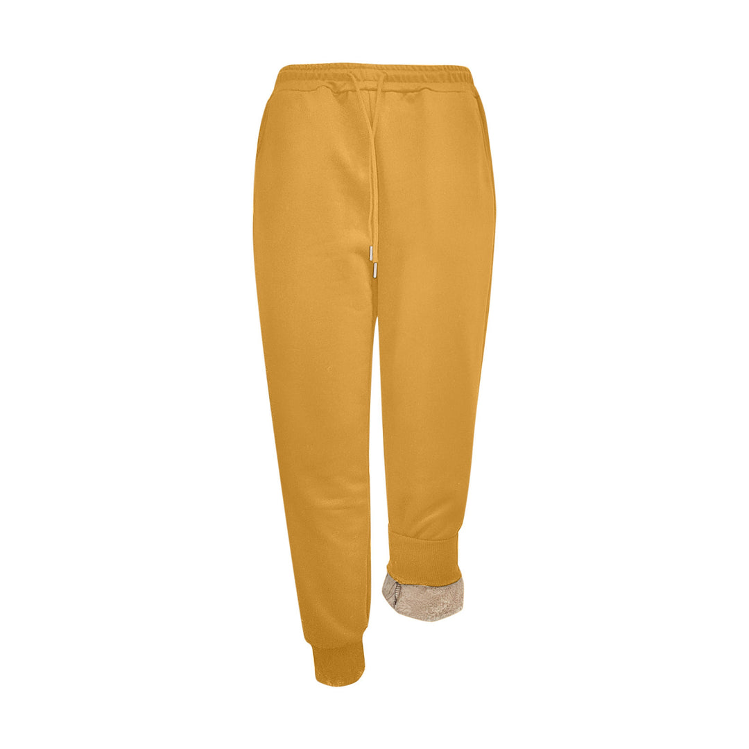 Damen Sportliche Jogginghose mit weichem Innenfutter und elastischem Bund Drune
