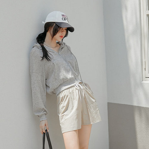 Damen sportliche Kurzjacke mit durchgehendem Reißverschluss Drune