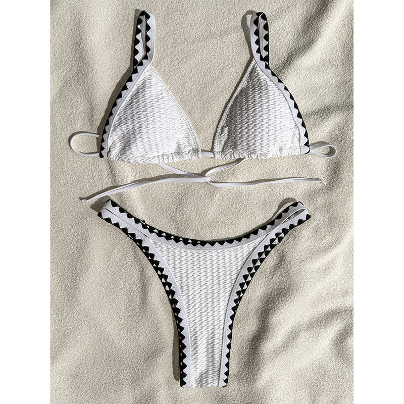 Damen Triangel-Bikini mit raffinierten Kontrastdetails Drune