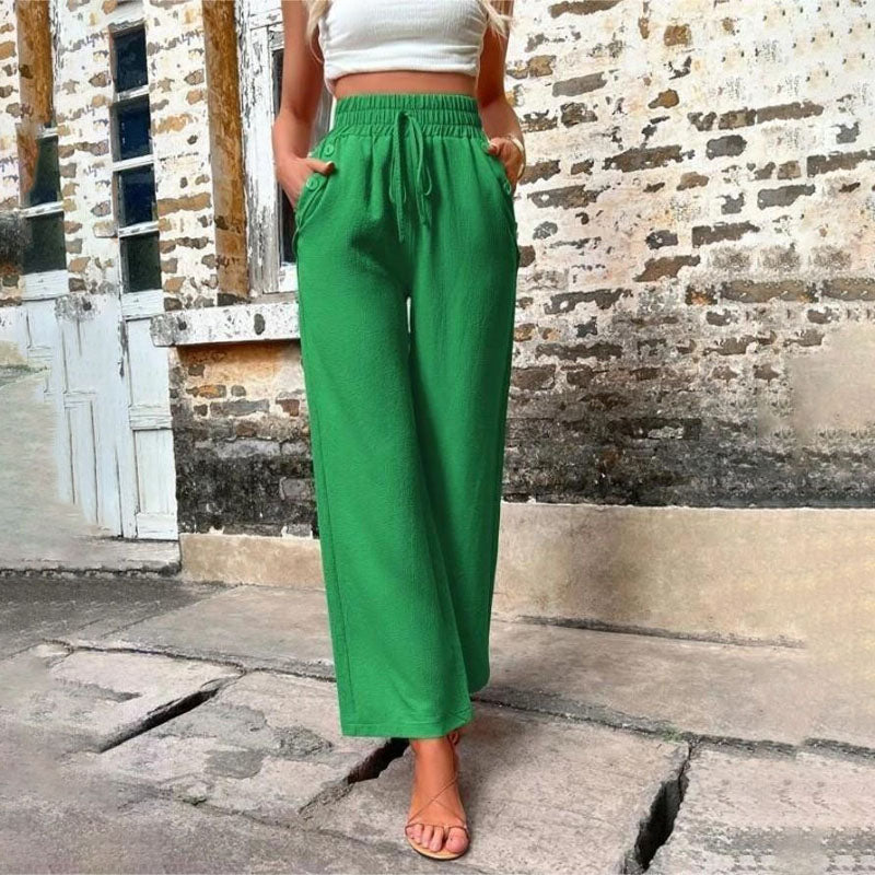 Drune | Farbige Luftige Sommerhosen Damen Mit Weitem Bein Für Frauen
