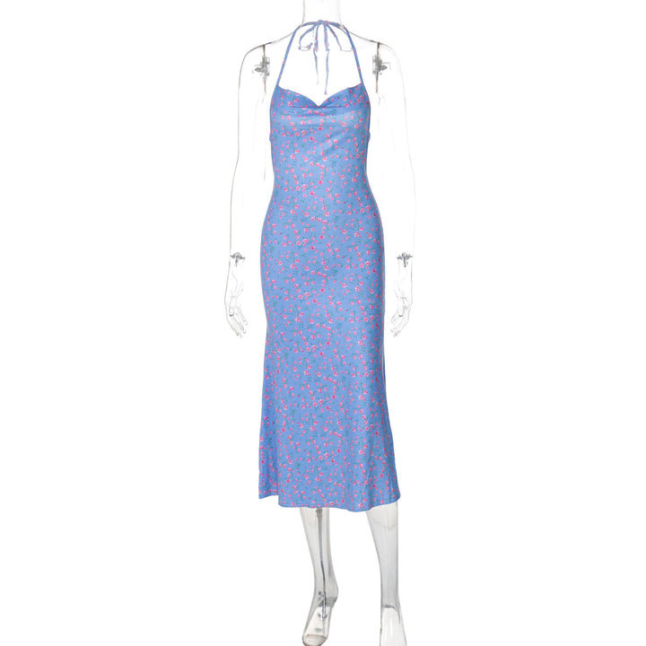 Damen Maxikleid mit eleganter Schnürung und floralem Muster Drune