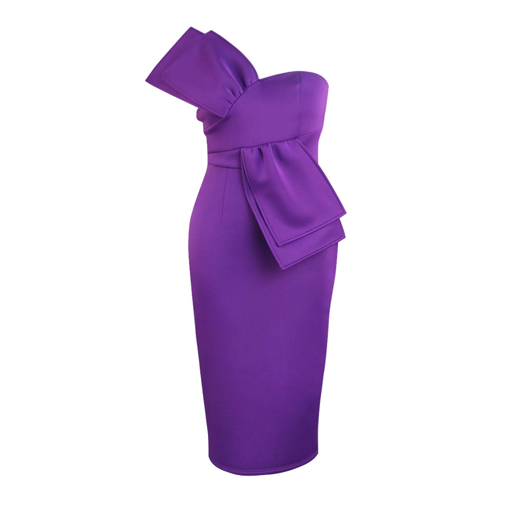 Damen Etuikleid mit asymmetrischem Design und schickem Detail Drune