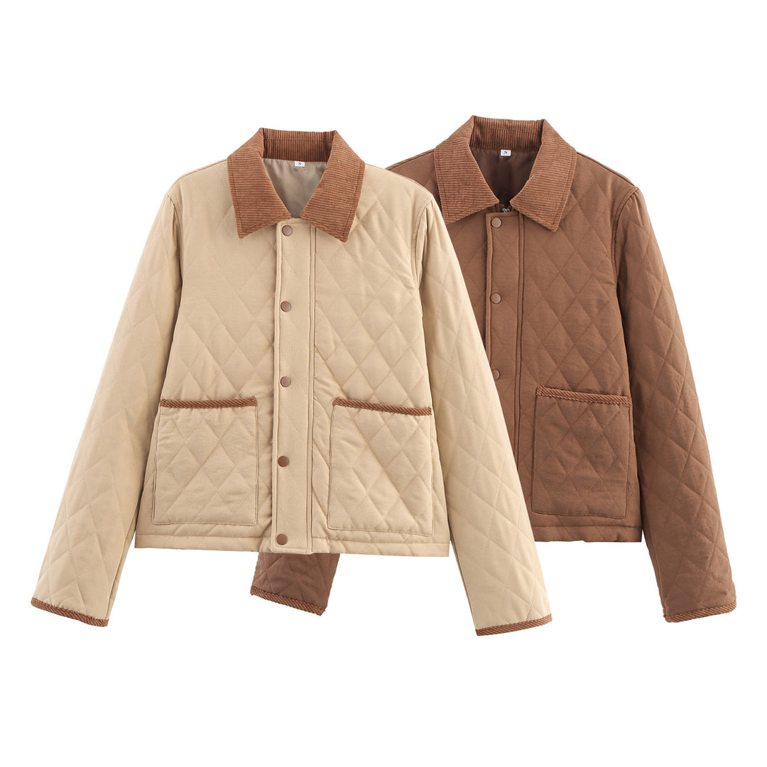 Damen Steppjacke mit strukturiertem Kragen und praktischen Taschen Drune
