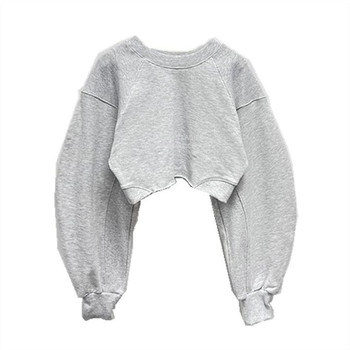 Damen cropped Sweatshirt mit voluminösen Ärmeln Drune 1772505824