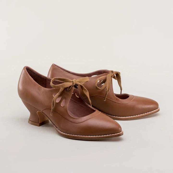 Damen elegante und komfortable Tanzschuhe mit nostalgischem Design und niedriger Absatzhöhe Drune