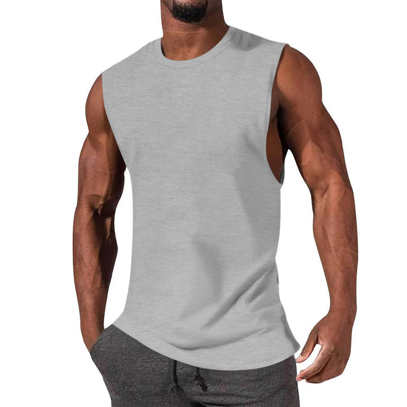 Herren nan athletisches Tanktop mit extra tiefem Armanschnitt und elastischem Baumwollmix Drune