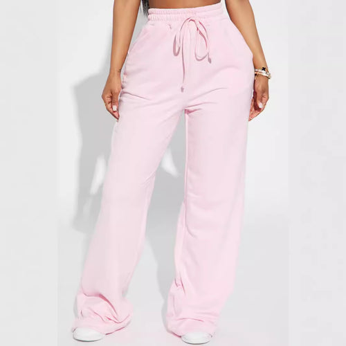 Damen weite Sweatpants mit elastischem Bund und Kordelzug Drune