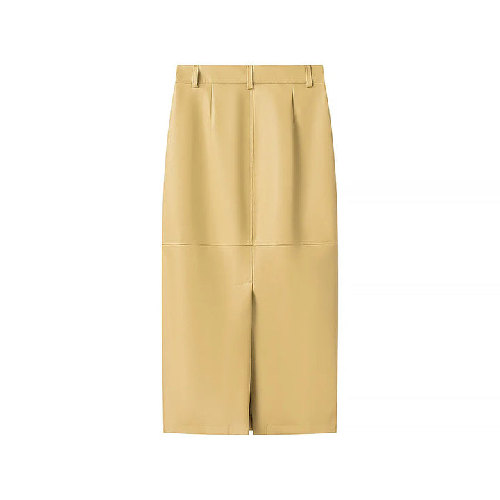 Damen elegante Kunstledermantel Drune