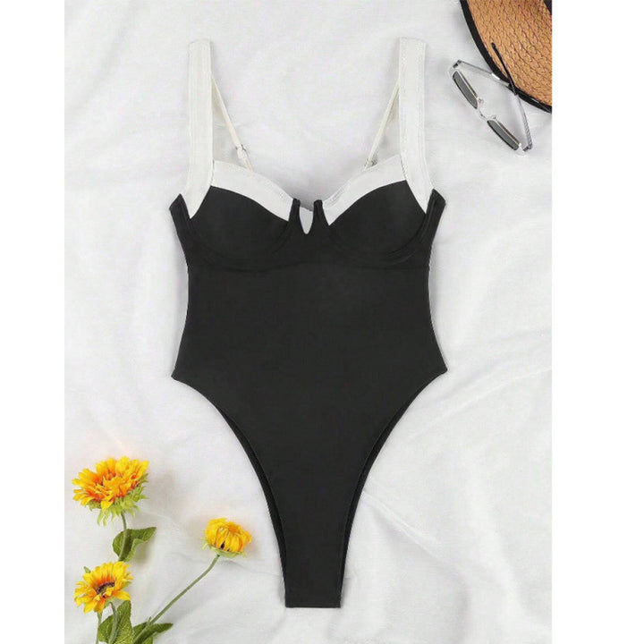Damen Einteiliger Badeanzug mit raffiniertem Bustier-Design und hohen Beinausschnitten Drune