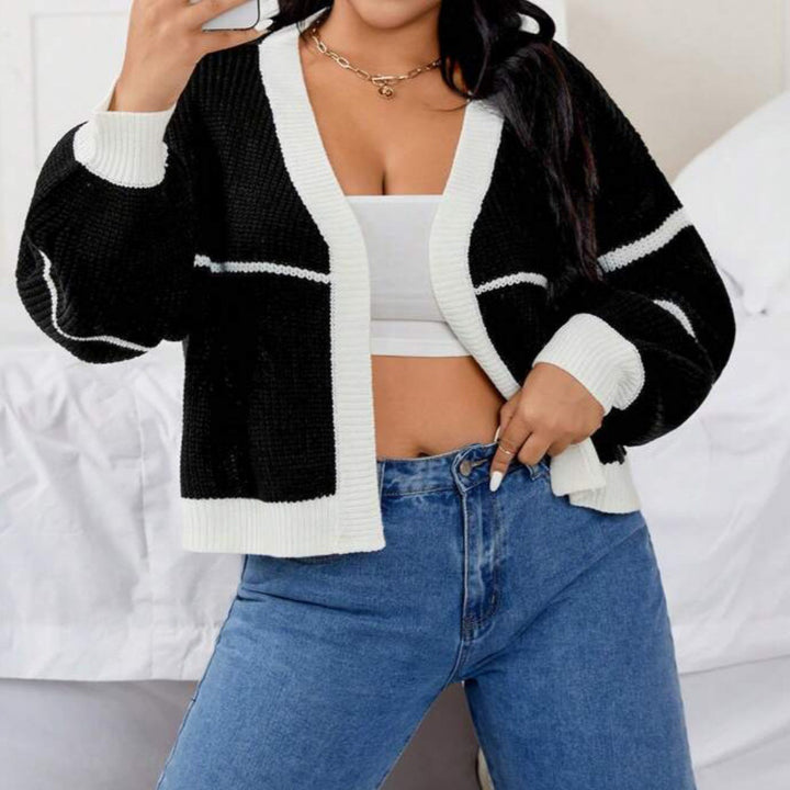 Damen Grobstrickjacke mit weit geschnittenen Ärmeln und auffälligem Design Drune