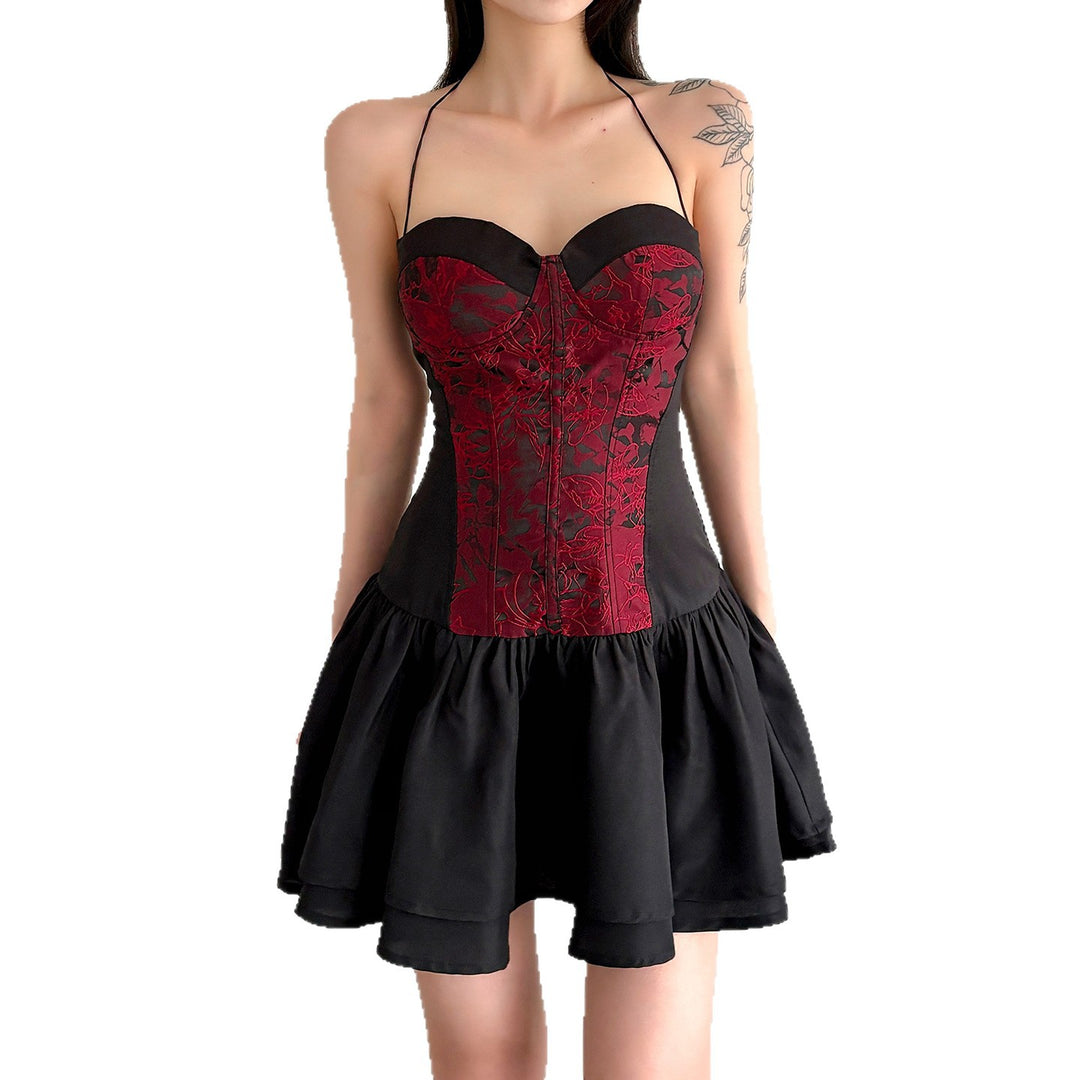 Damen Cocktailkleid mit Corsage und frischem Rock Drune
