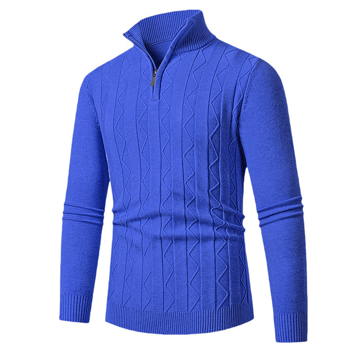 Herren eleganter Rollkragenpullover mit Strukturdesign Drune
