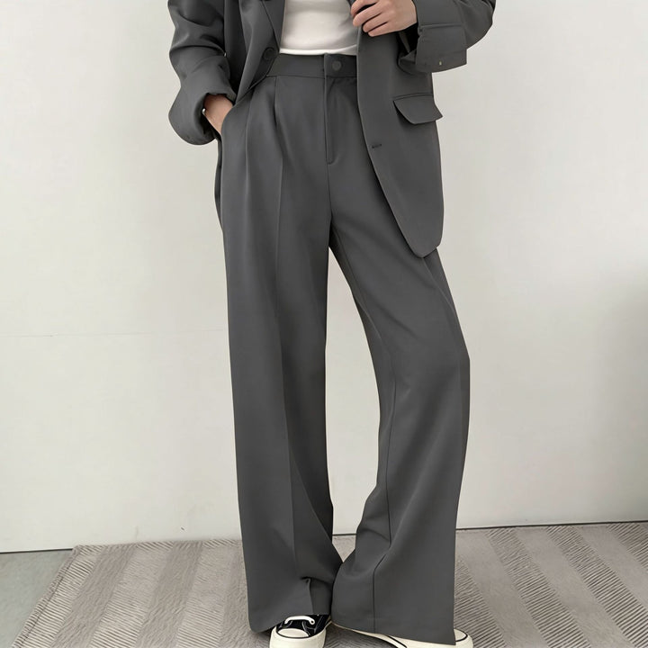 Damen elegantes Blazer-Set mit weitem Schnitt Drune
