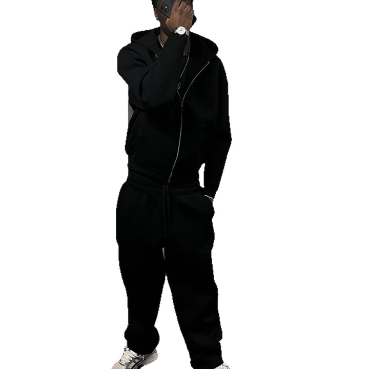 Herren nan Oversize Zip-Hoodie und Relaxed Sweatpants Set Drune