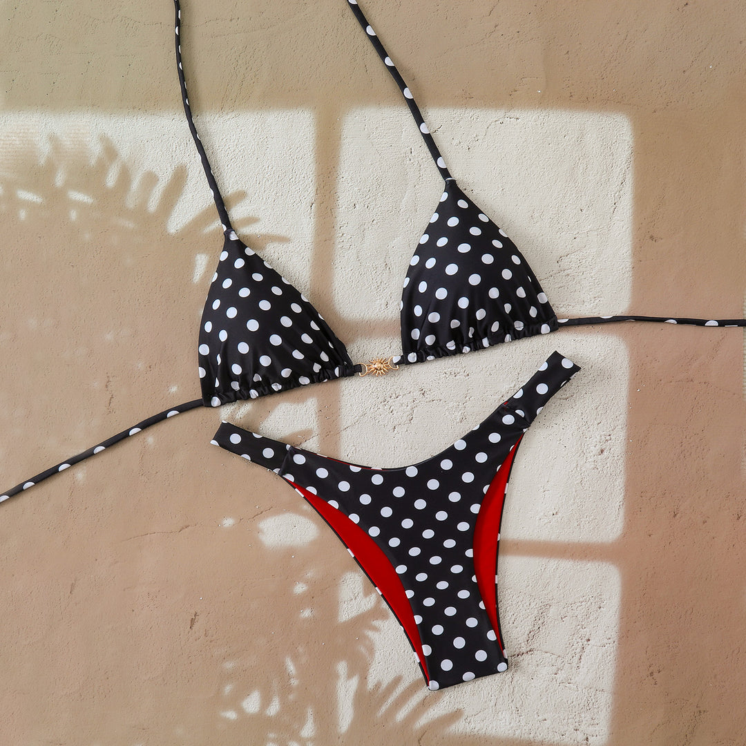 Damen Designer-Bikini mit Leopardenmuster und raffinierten Details Drune