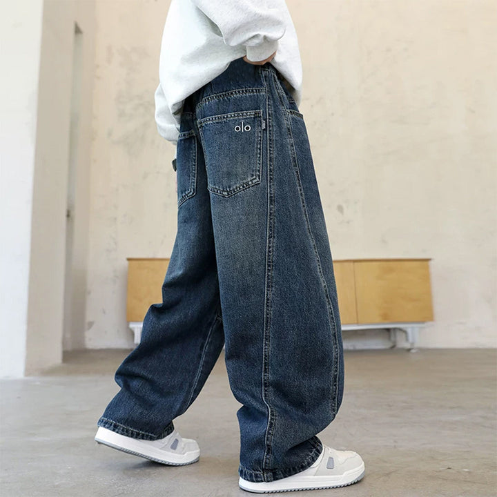 Damen lässige Oversized Jeans Drune