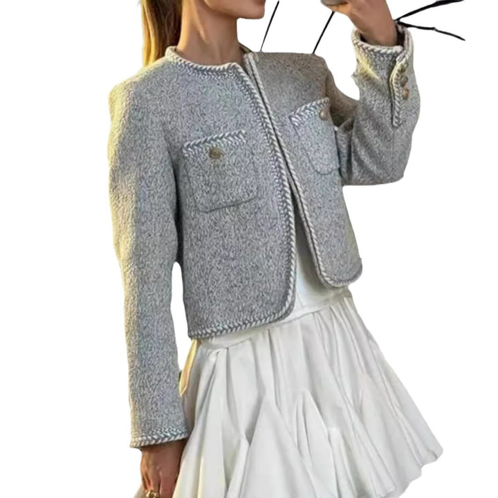Damen elegante und strukturierte Kurzjacke Drune