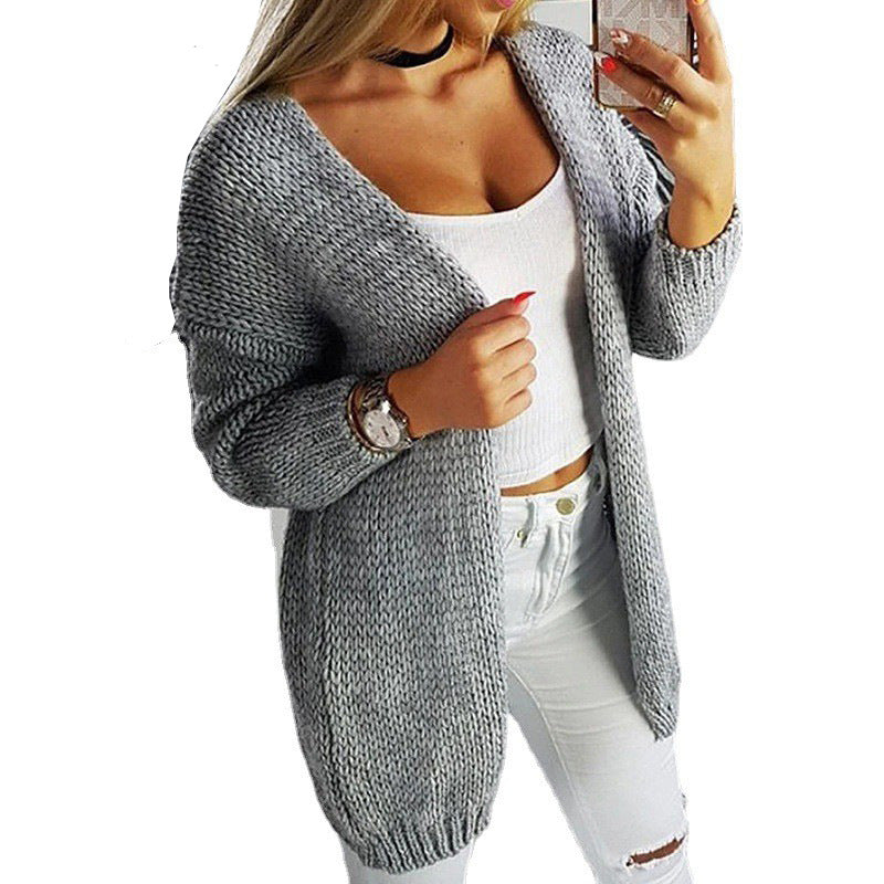 Damen lockerer Strickcardigan mit weichem Material und lässigem Schnitt Drune