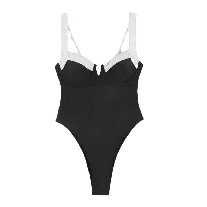 Damen Einteiliger Badeanzug mit stylishen Cut-Outs und breiten Trägern Drune