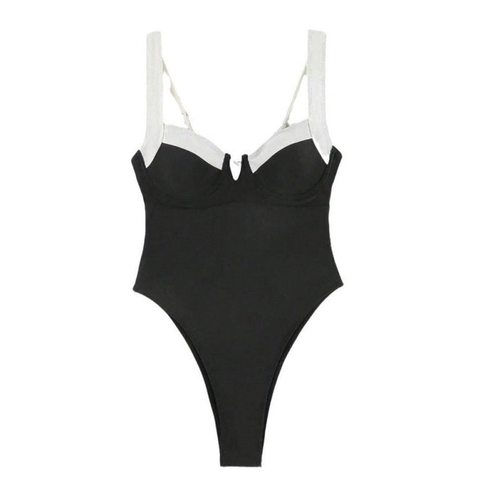 Damen Einteiliger Badeanzug mit stylishen Cut-Outs und breiten Trägern Drune