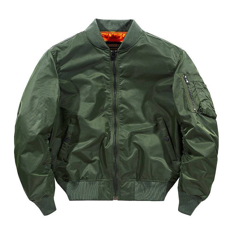 Herren  leichte MA-1 Flugbomberjacke im Stil mit Taschenutilityfach und gerippten Abschlüssen Drune