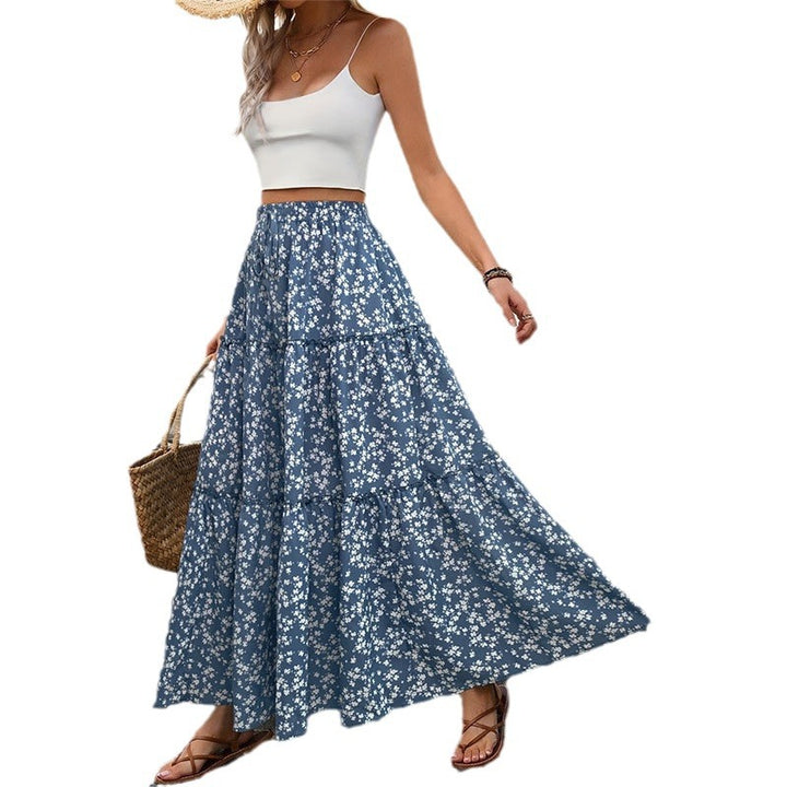 Damen Maxi Rock mit floralem Muster Drune