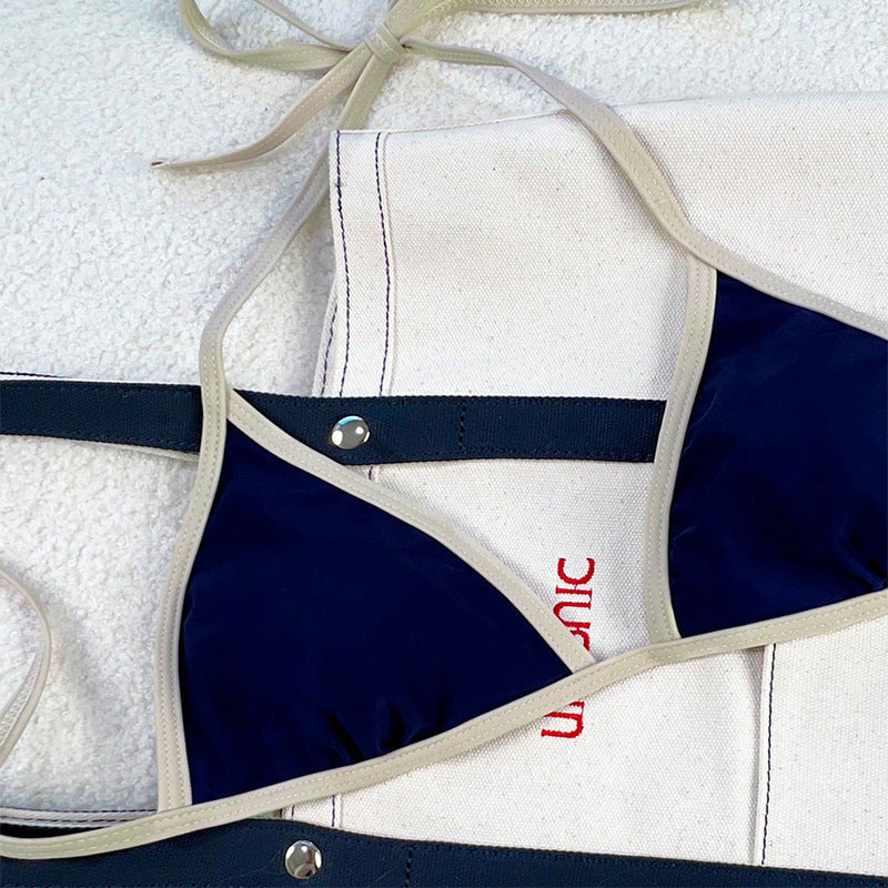 Damen Triangel-Bikini mit verspielten Schleifendetails Drune