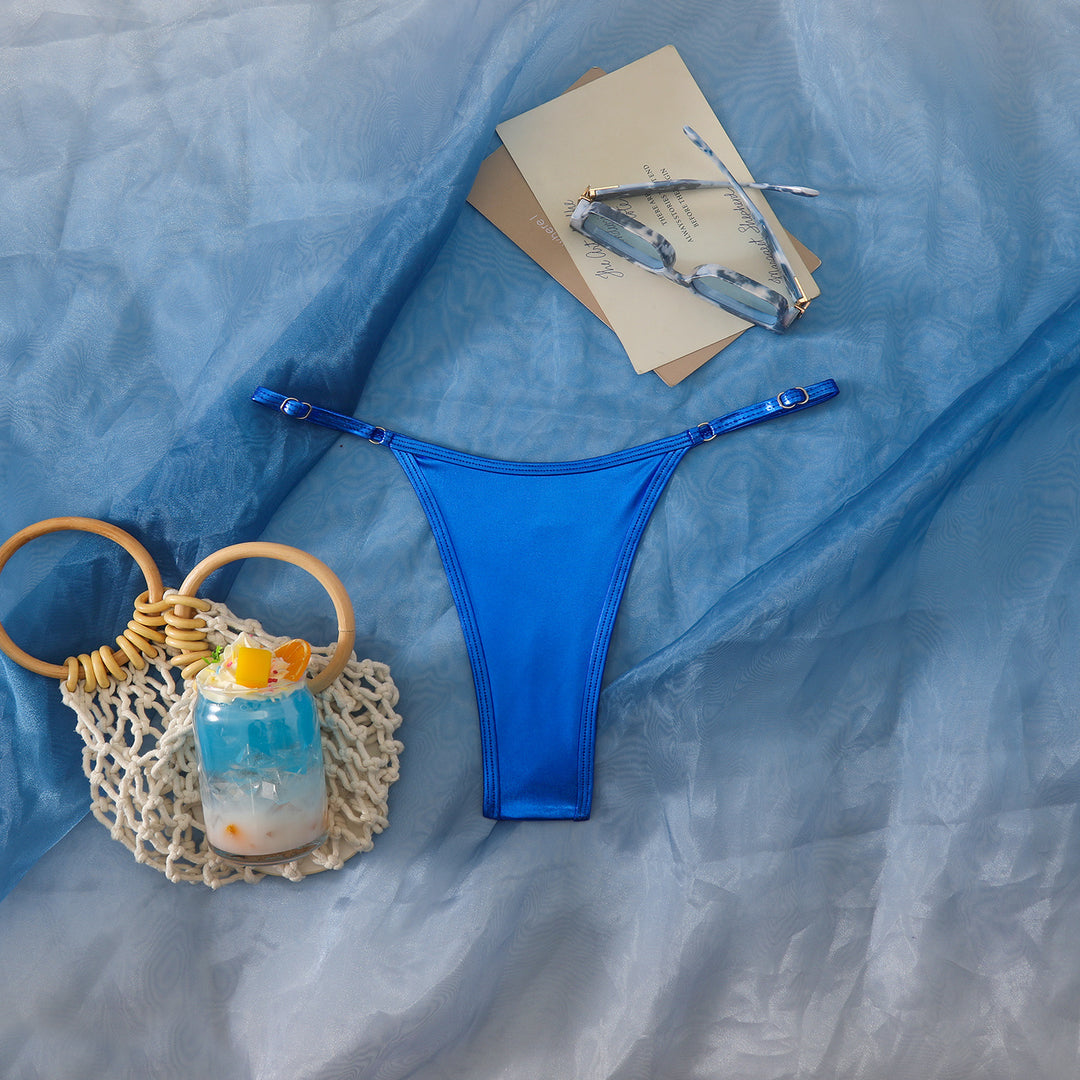 Damen Hochgeschnittener Bikini-Höschen mit elegantem Design Drune