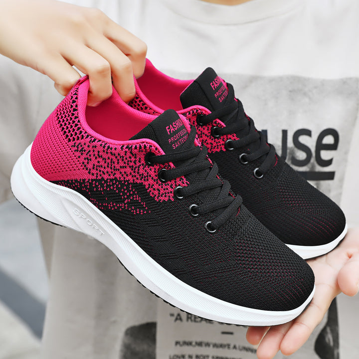Damen nan nahtloser Strick-Fitnesssneaker mit ergonomischem Fersenhalt, flexibler Zehenkappe und reaktiver EVA-Dämpfung Drune