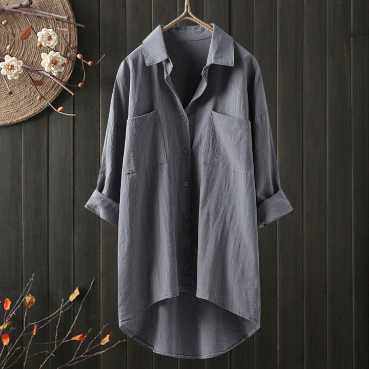 Damen Relaxed Fit Button-Up Shirt Drune