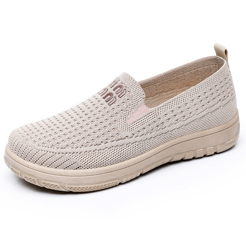 Damen nan nahtloser Strick-Slipper mit elastischem Einstieg und orthopädischer Memory-Fußbett-Stütze Drune