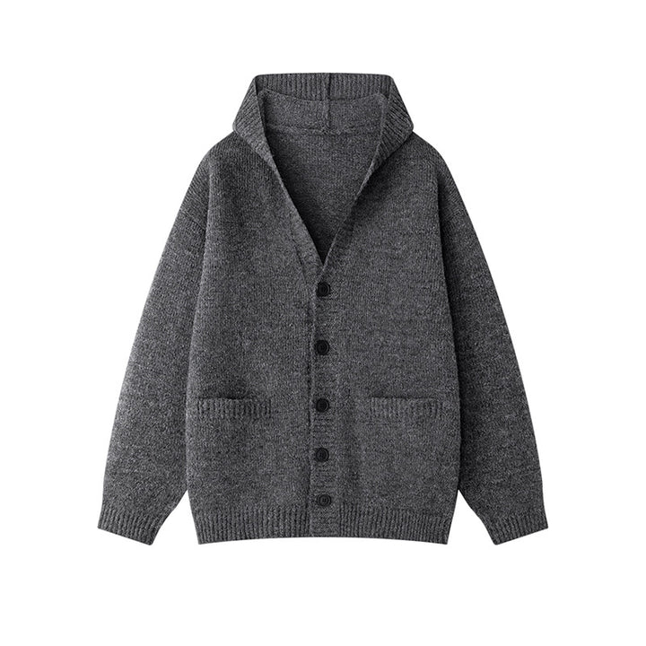 Damen gemütliche Strickjacke mit offenem Kragen und praktischen Taschen Drune