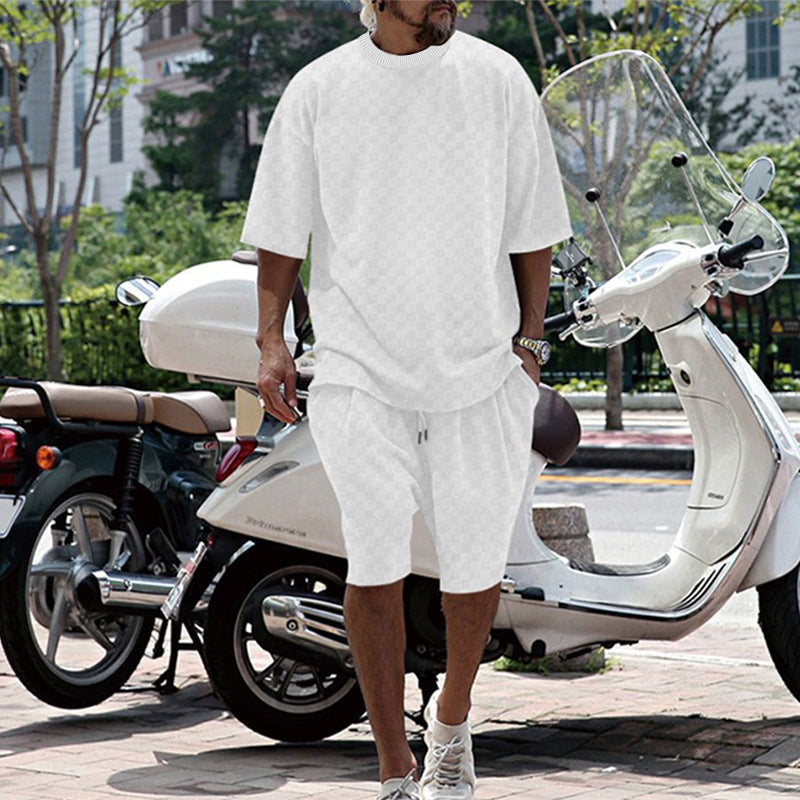Herren komfortables Sommer-Set mit Übersize-T-Shirt und Shorts Drune