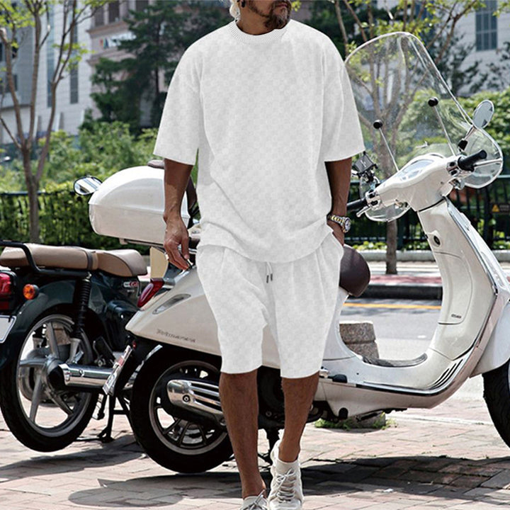 Herren komfortables Sommer-Set mit Übersize-T-Shirt und Shorts Drune