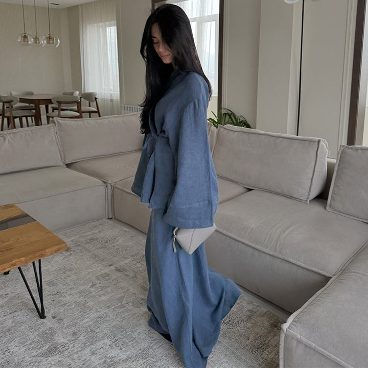 Damen lässiger Kimono Anzug Drune