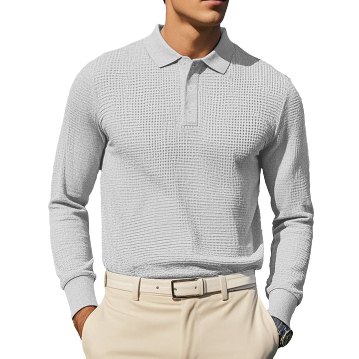 Herren Langarm-Polohemd mit sportlichem Schnitt und atmungsaktiven Materialien Drune