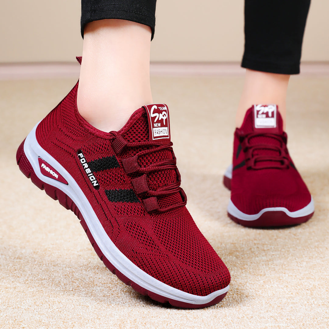 Herren nan atmungsaktive leichte Sportschuhe mit Strickobermaterial und gedämpfter Laufsohle Drune