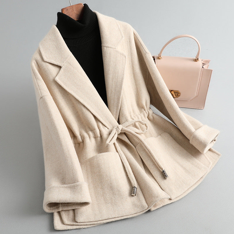 Drune | Grauer Strickcardigan zum Binden für einen eleganten Stil