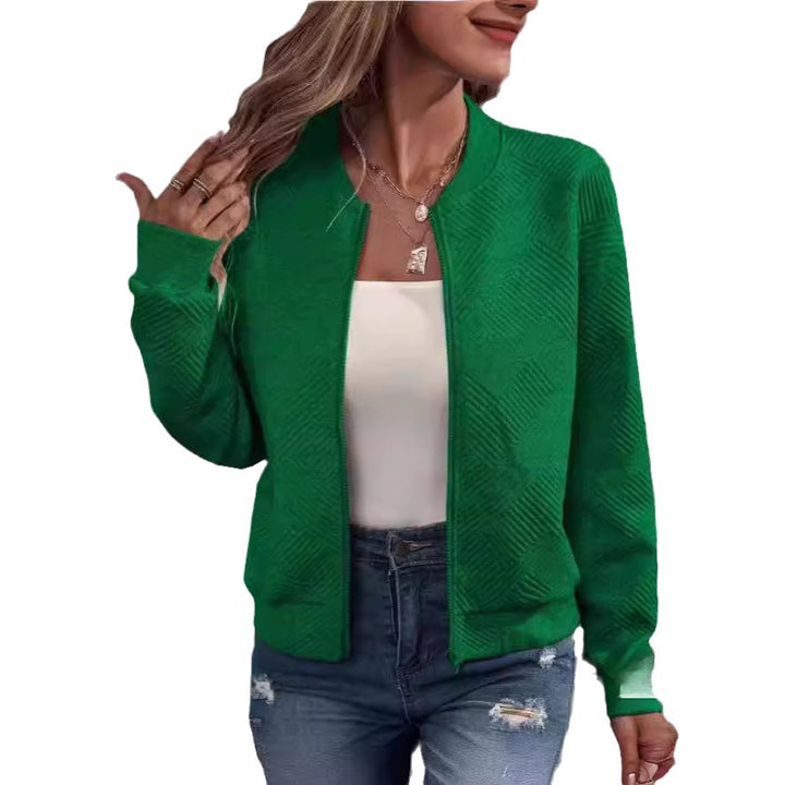 Damen sportliche Bomberjacke mit strukturiertem Design und praktischen Taschen Drune
