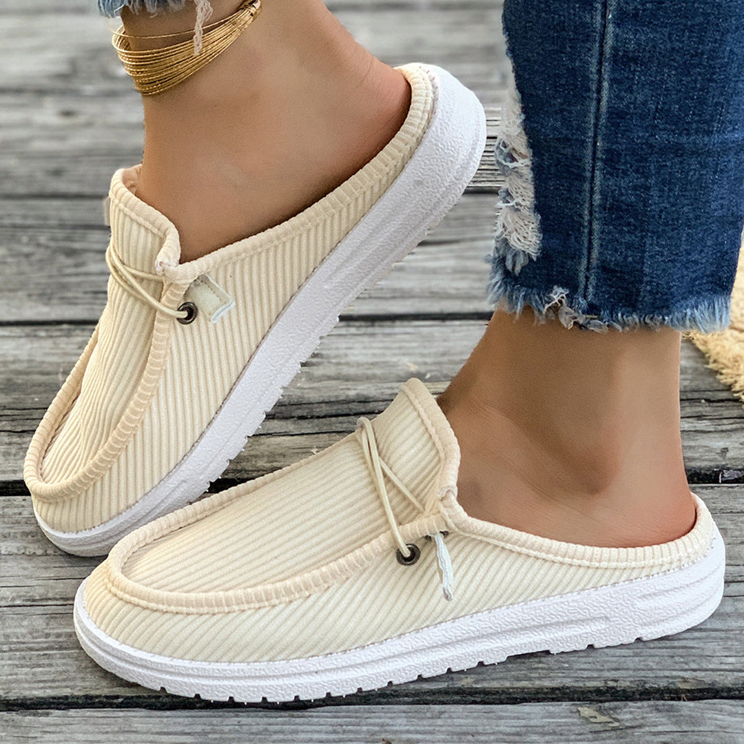 Damen Slip-On Mokassins mit attraktiver Rippstruktur Drune